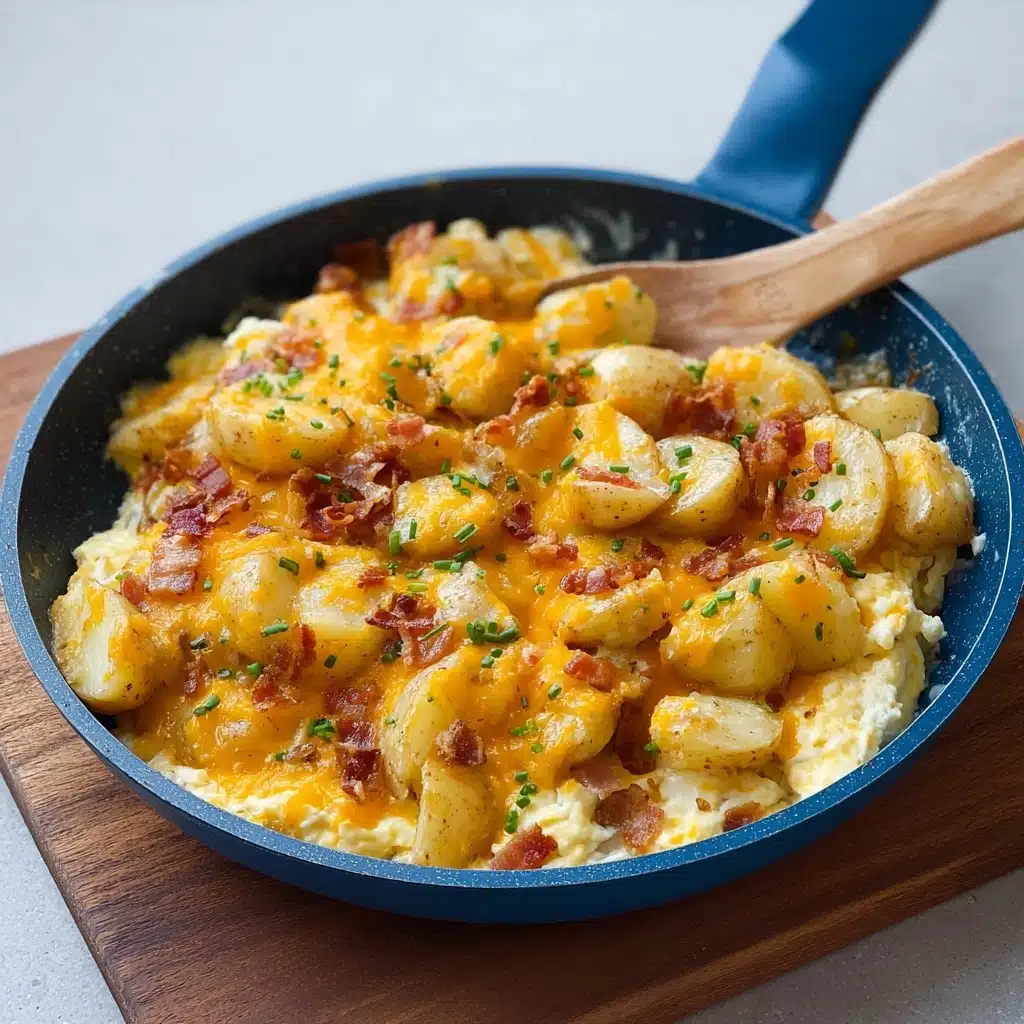 Cheesy Potato Egg Scramble Recipe