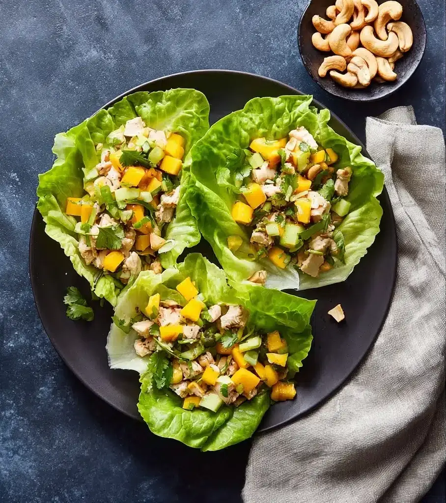 Mango, Avocado, Chicken Lettuce Wraps Recipe