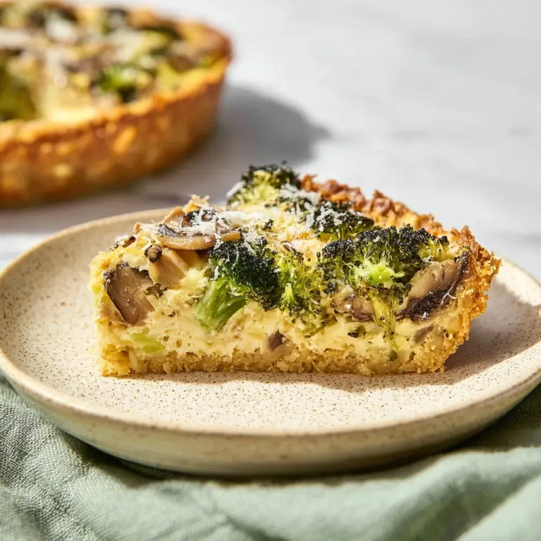 Broccoli Tart with Brown Rice Crust Recipe