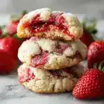 Soft Strawberry Shortcake Cookies Recipe