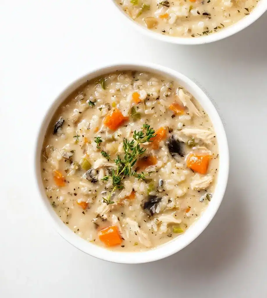 Slow Cooker Creamy Chicken and Rice Soup Recipe