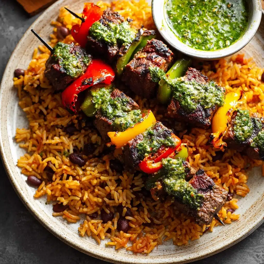 Easy Grilled Chimichurri Steak Kabobs Recipe - Recipe Image