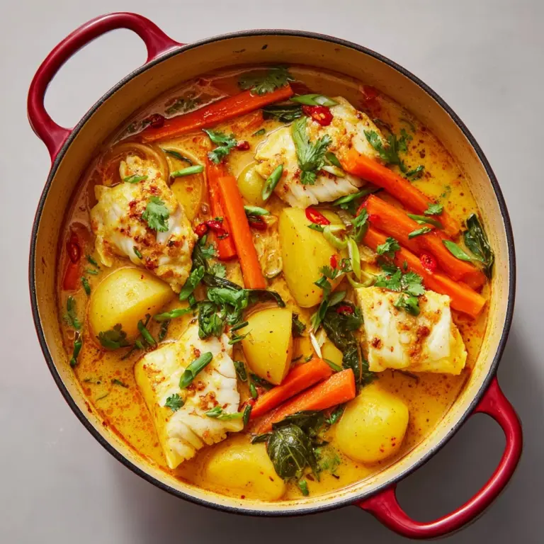 Thai Coconut Fish Curry with Veggies Recipe