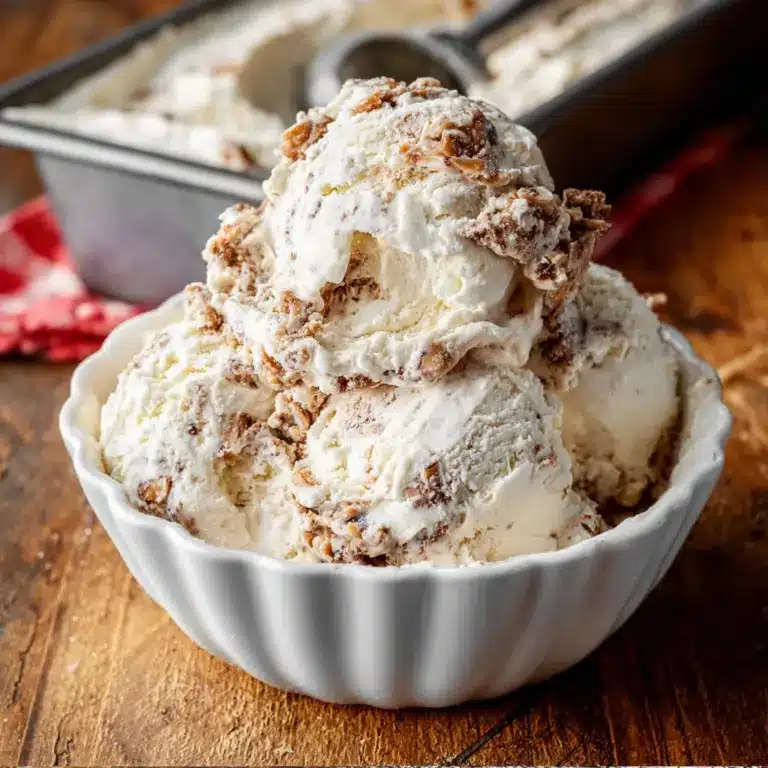 No-Churn Nutella Toffee Ice Cream Recipe