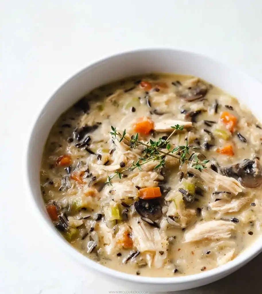 Slow Cooker Creamy Chicken and Rice Soup Recipe - Recipe Image