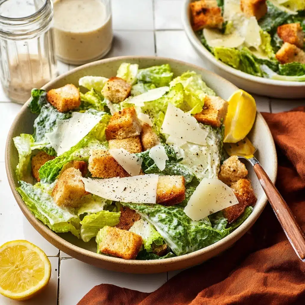 Easy Caesar Salad with Sourdough Croutons Recipe - Recipe Image