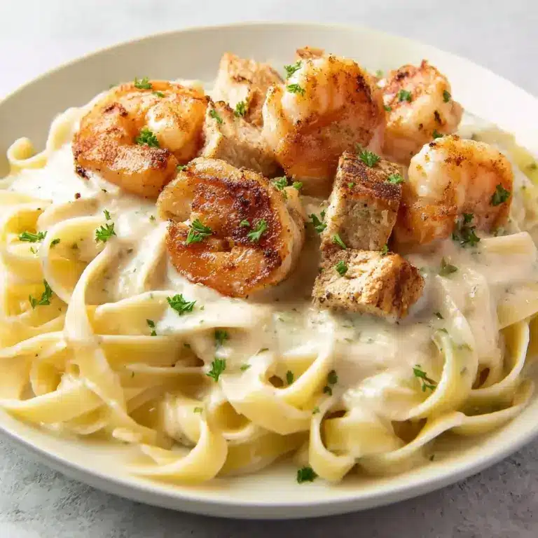 Air Fryer Chicken and Shrimp Alfredo Recipe