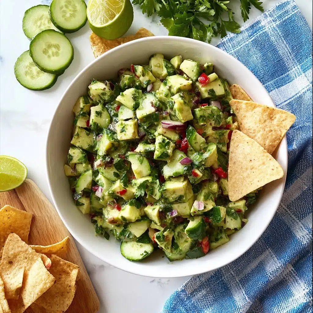 Guacamole With Cucumbers & Basil – Low Carb & Vegan Recipe