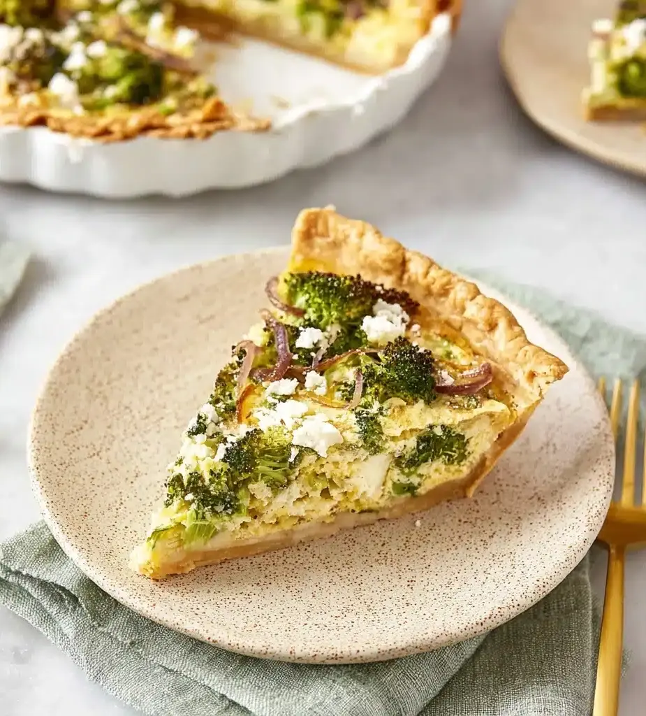 Broccoli Tart with Brown Rice Crust Recipe