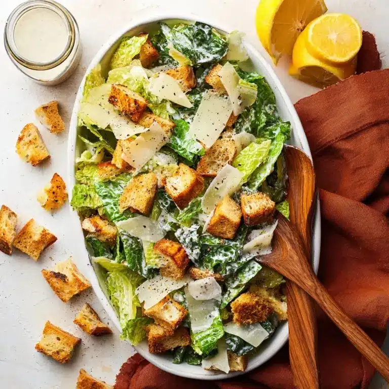 Easy Caesar Salad with Sourdough Croutons Recipe