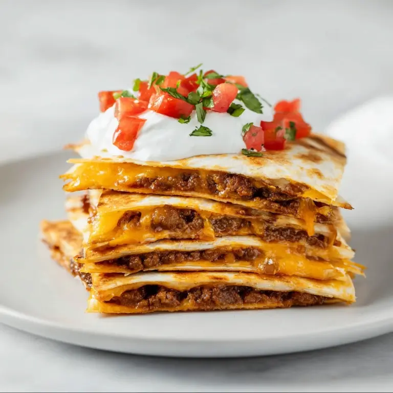 Cheesy Ground Beef Quesadillas Recipe