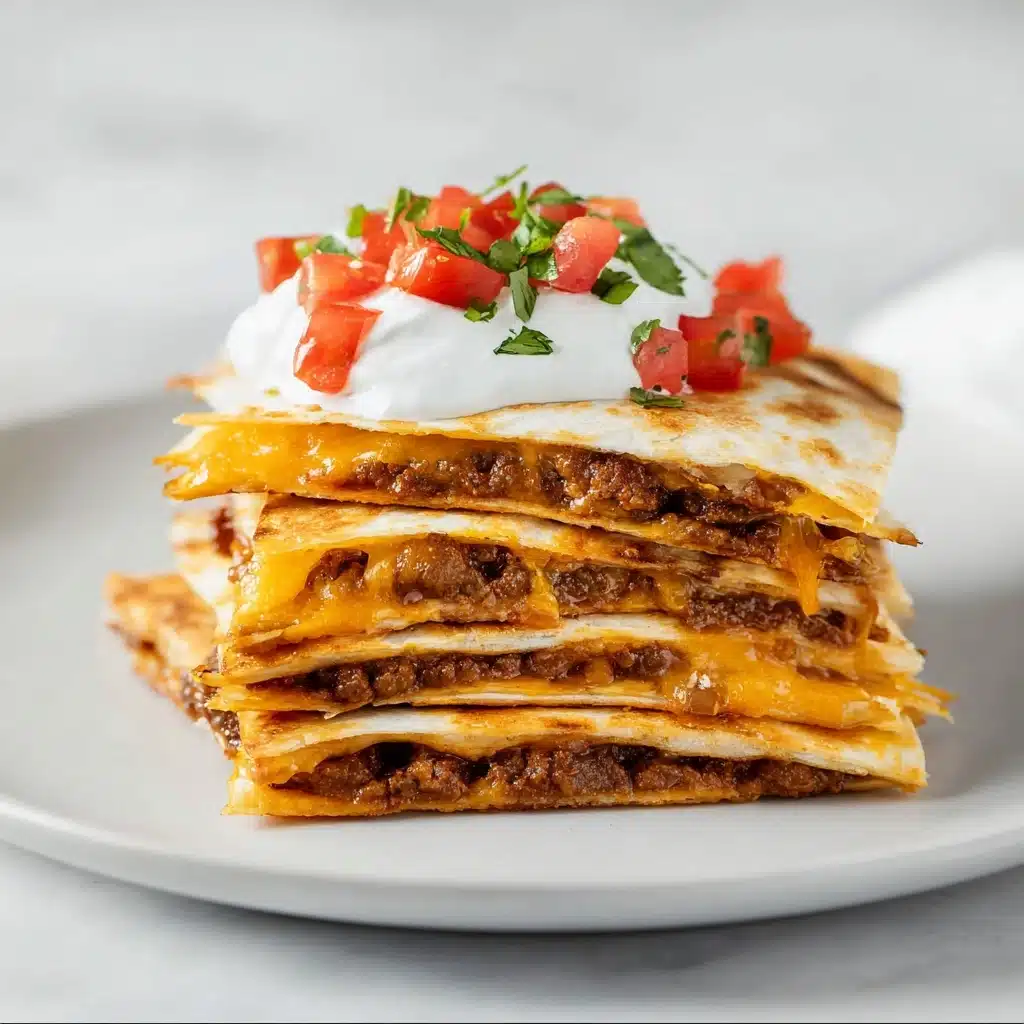 Cheesy Ground Beef Quesadillas Recipe