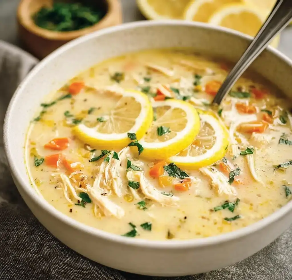 Avgolemono Soup (Whole30, Keto, Grain Free) Recipe - Recipe Image