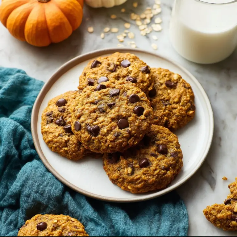 Pumpkin Oatmeal Chocolate Chip Cookies Recipe