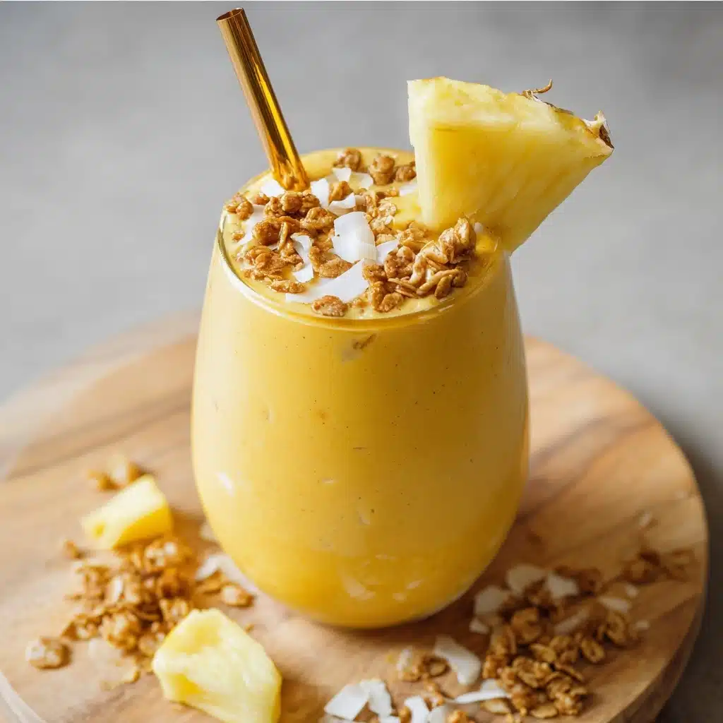Golden Glow Pineapple Turmeric Smoothie Recipe - Recipe Image