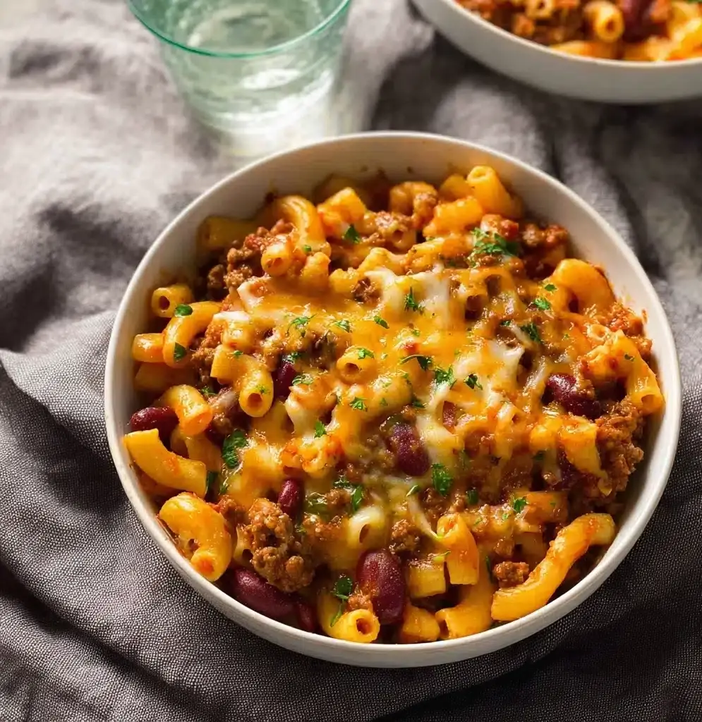 One Pot Chili Mac and Cheese Recipe - Recipe Image