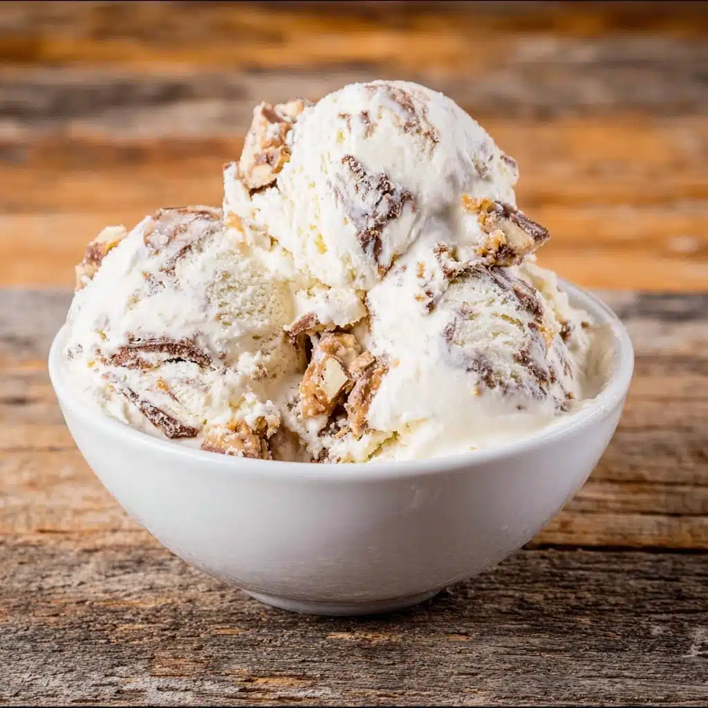 No-Churn Nutella Toffee Ice Cream Recipe - Recipe Image
