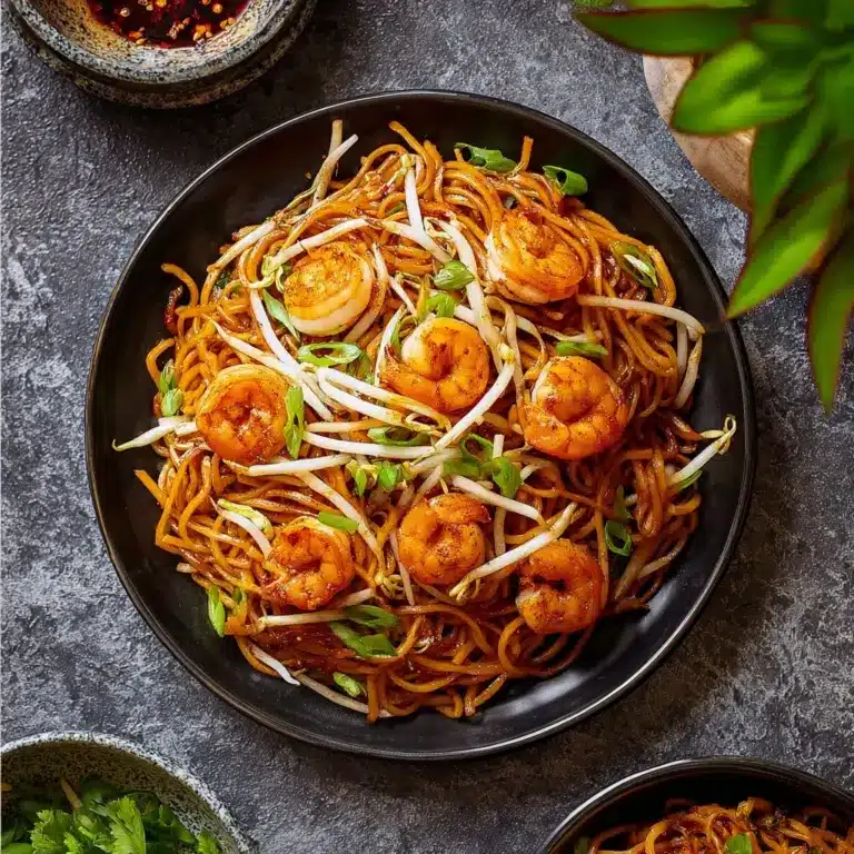 Shrimp Chow Mein - Pan Fried Noodles Recipe