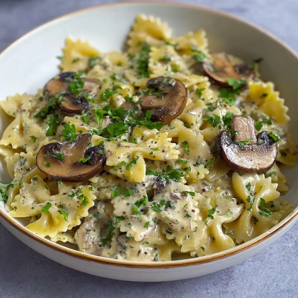 Easy Creamy Mushroom Chicken Pasta Recipe (One Pot) Recipe - Recipe Image