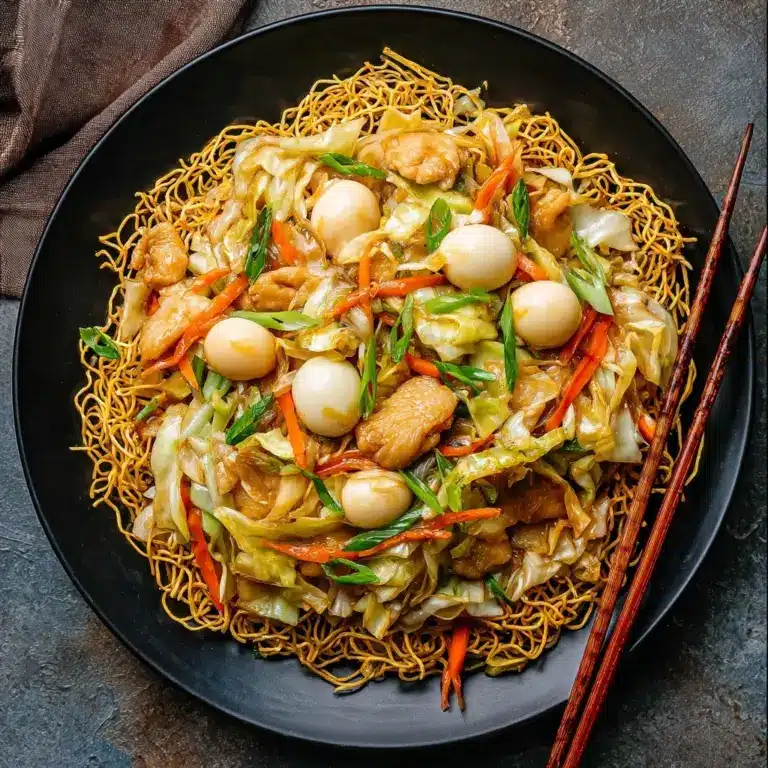 Chicken Pan Fried Noodles Recipe