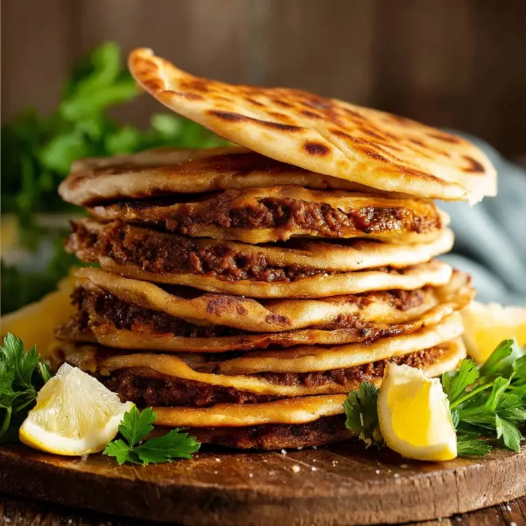 Crispy Lebanese Meat Stuffed Pita - Arayes Recipe
