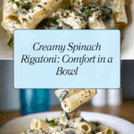 Creamy Spinach Rigatoni Recipe