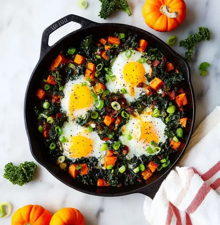 Skillet Sweet Potato Kale Hash Recipe