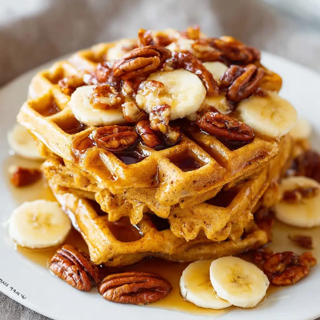 Candied Pecan Pumpkin Spice Waffles Recipe - Recipe Image