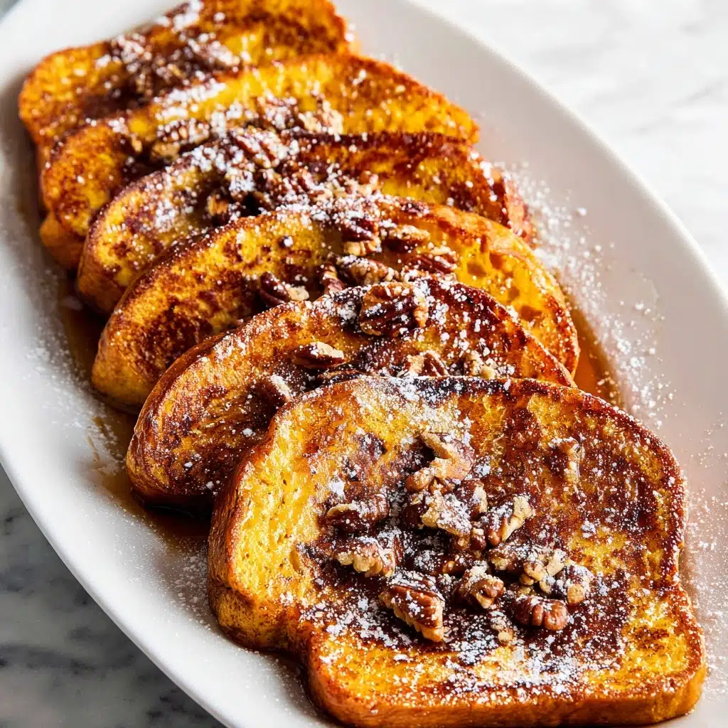 Pumpkin French Toast with Candied Walnuts Recipe - Recipe Image