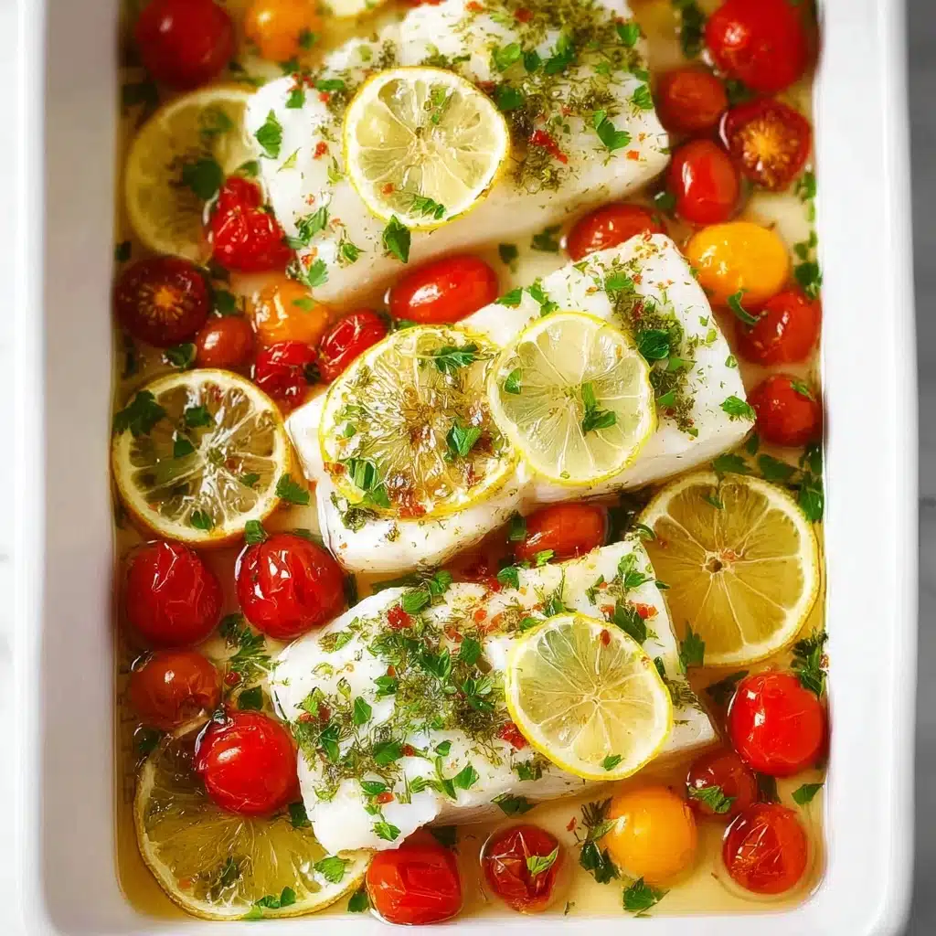 Lemon Herb Butter Baked Cod Recipe - Recipe Image