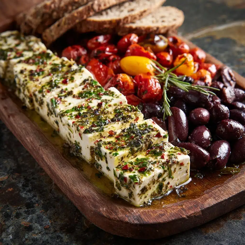 Marinated Cheese and Olives Recipe - Recipe Image