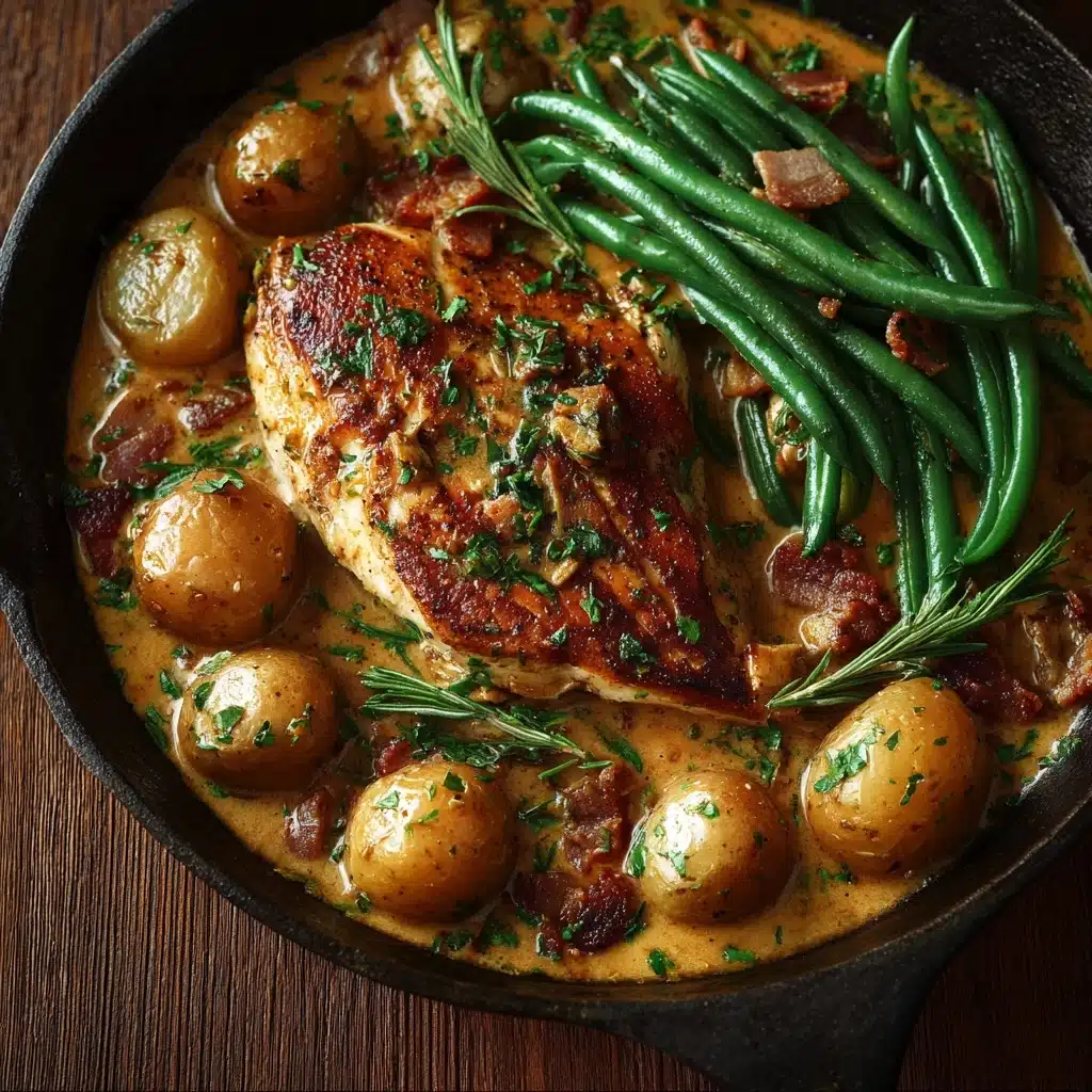 Honey Mustard Chicken, Beans and Potatoes Recipe - Recipe Image