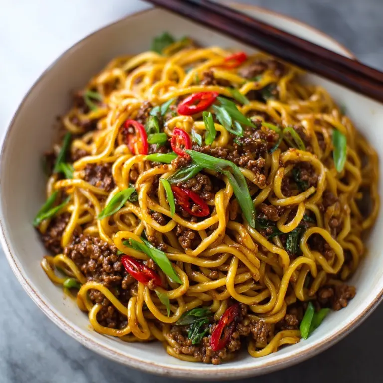 Stunning Mongolian Ground Beef Noodles Recipe