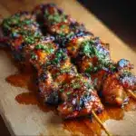 Honey Garlic Chicken Skewers Recipe