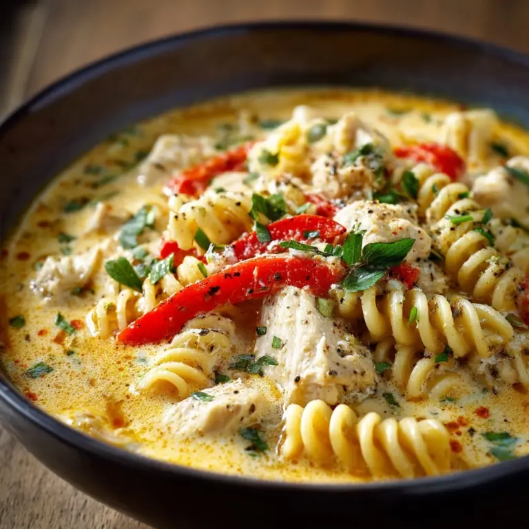 Creamy Cajun Chicken Pasta Soup Recipe