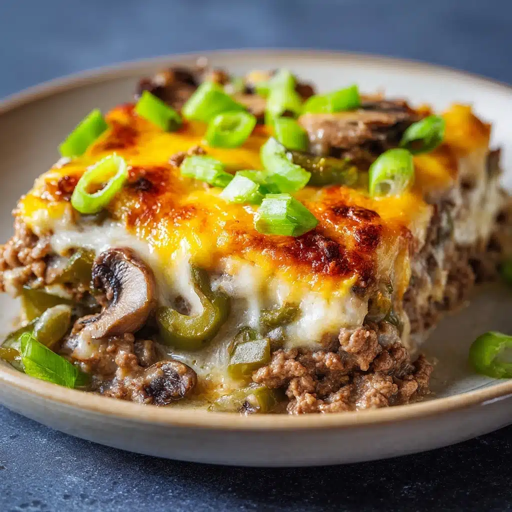Philly Cheesesteak Casserole Recipe - Recipe Image