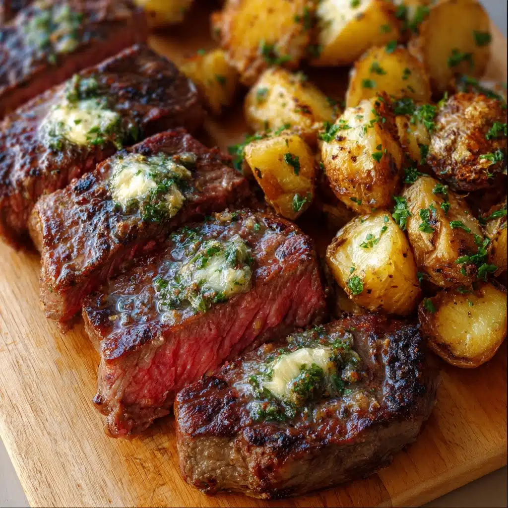 Garlic Butter Steak Bites and Potatoes Recipe - Recipe Image