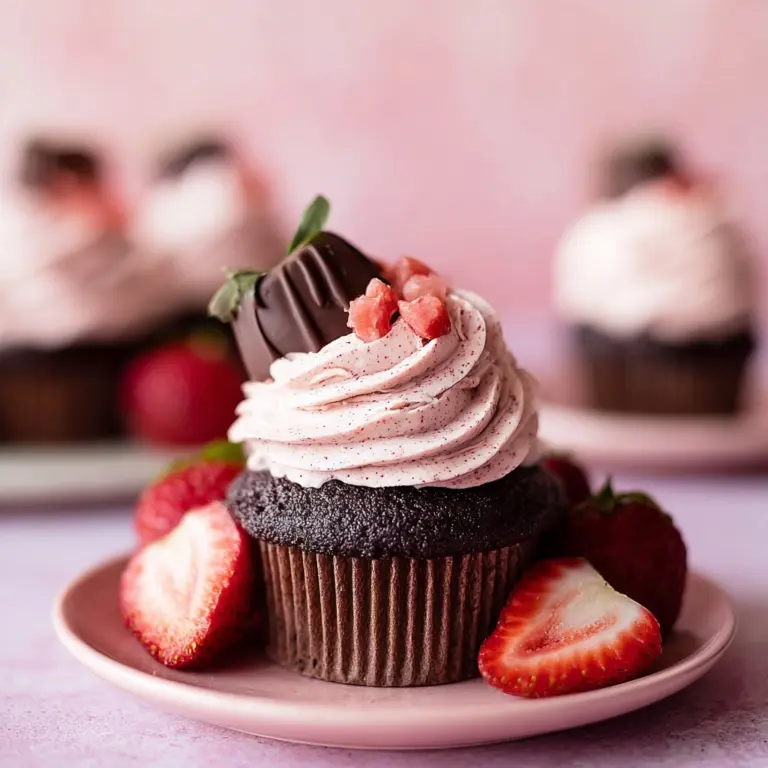 Decadent Chocolate Strawberry Cupcakes Recipe