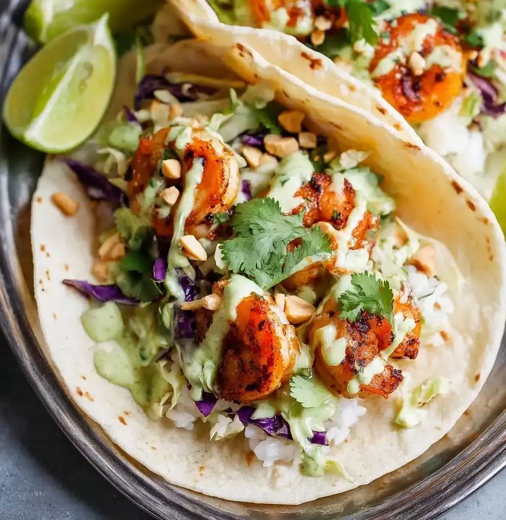 Thai Shrimp Tacos Recipe - Recipe Image