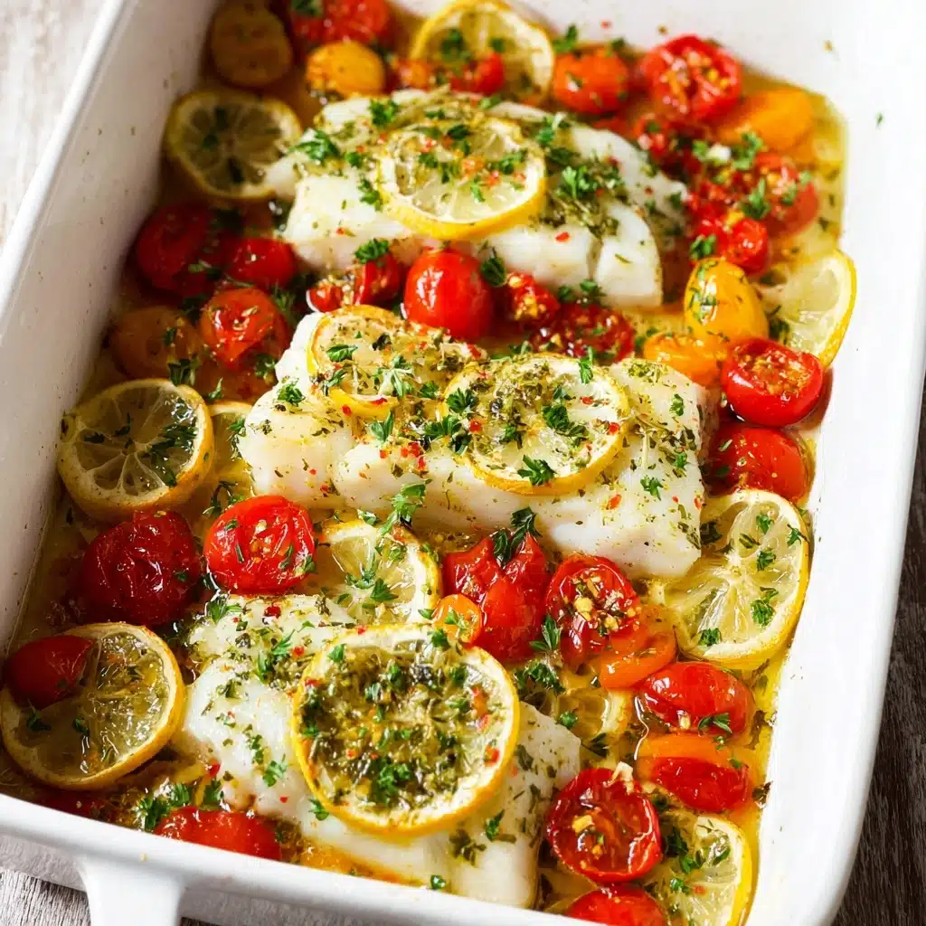 Lemon Herb Butter Baked Cod Recipe - Recipe Image