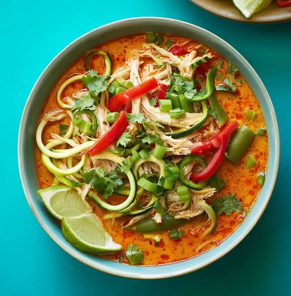 Thai Chicken Zoodle Soup Recipe - Recipe Image