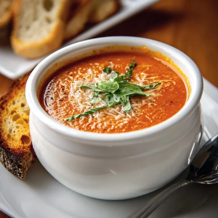 Tomato Basil Parmesan Soup Recipe