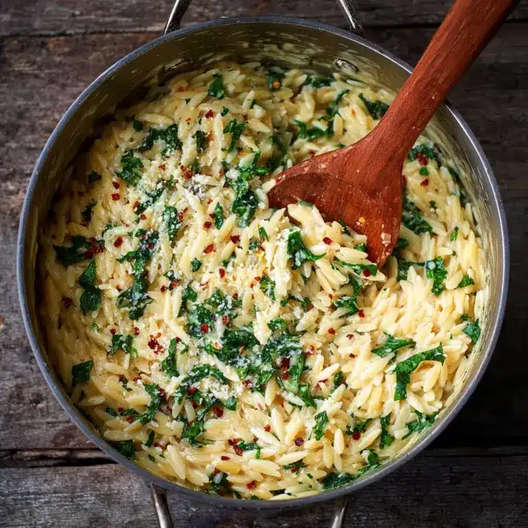 Creamy Garlic Parmesan Orzo Recipe