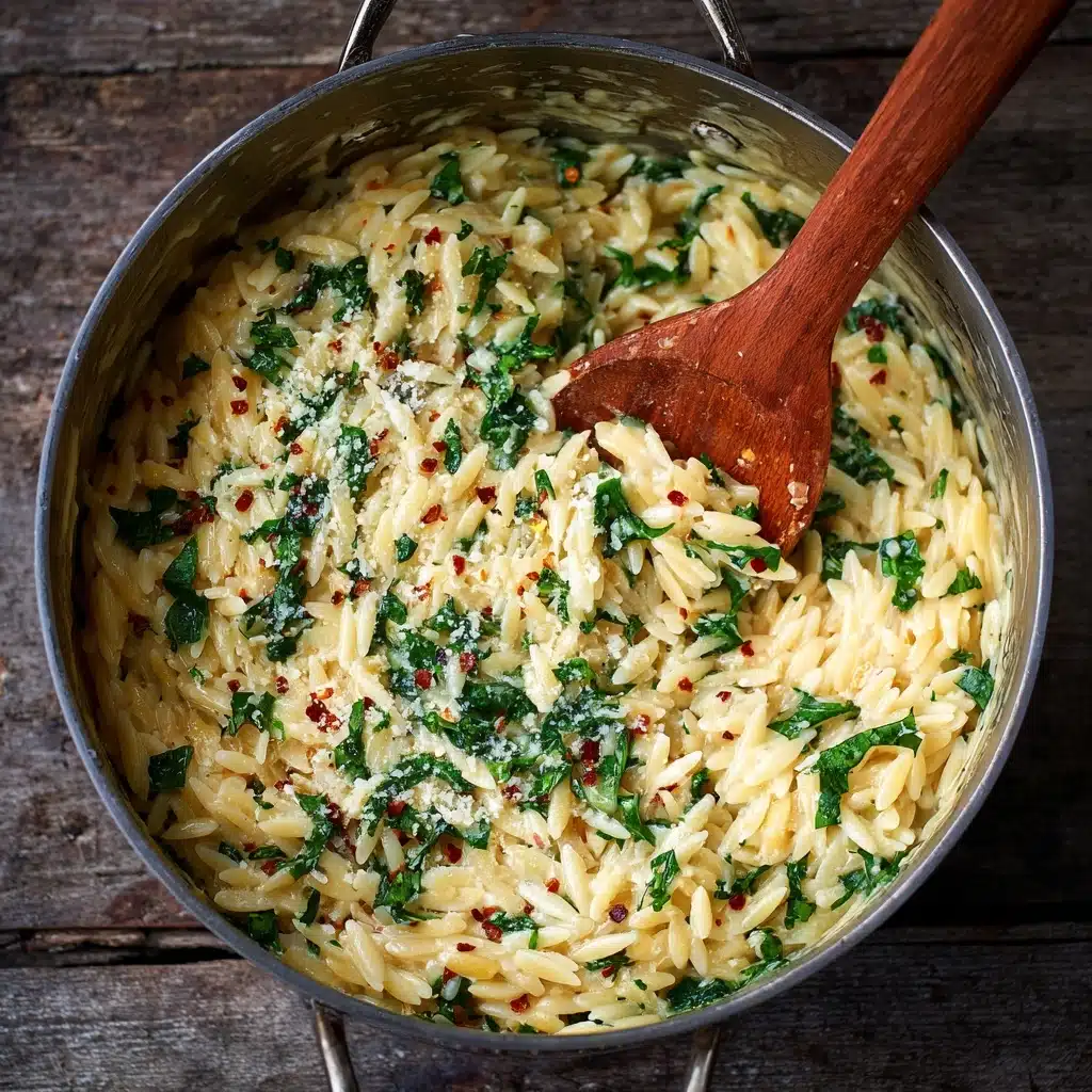 Creamy Garlic Parmesan Orzo Recipe - Recipe Image
