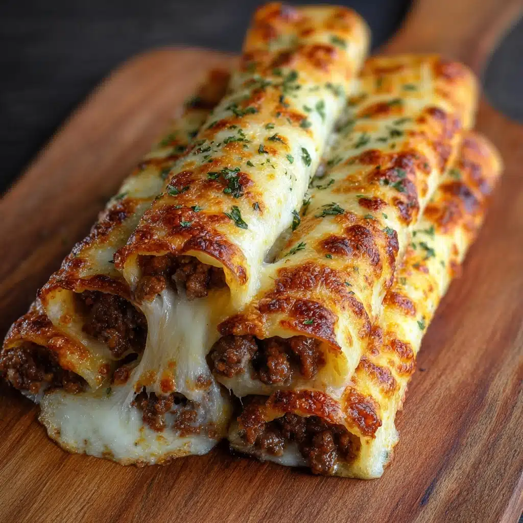 Philly Cheesesteak Stuffed Cheesy Breadsticks Recipe - Recipe Image