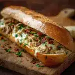 Cheesy Chicken Garlic Bread Sandwich Recipe