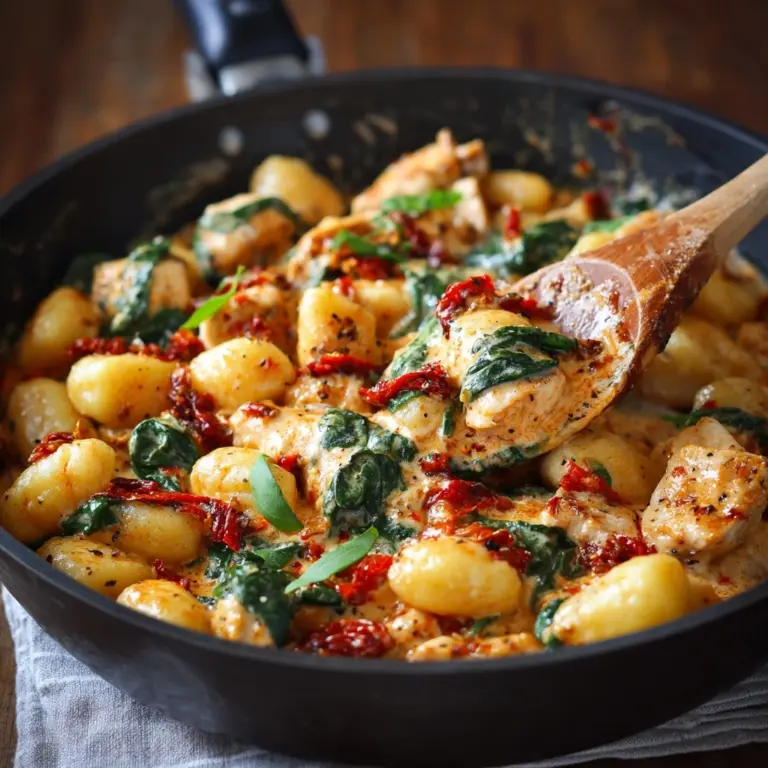 Garlic Chicken Gnocchi Skillet Recipe