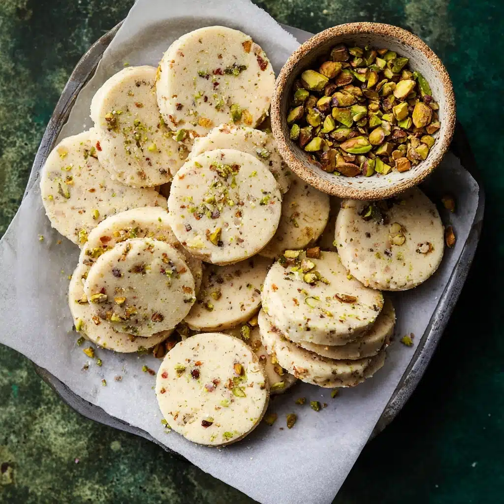 Buttery Pistachio Shortbread Cookies (Slice and Bake) Recipe - Recipe Image