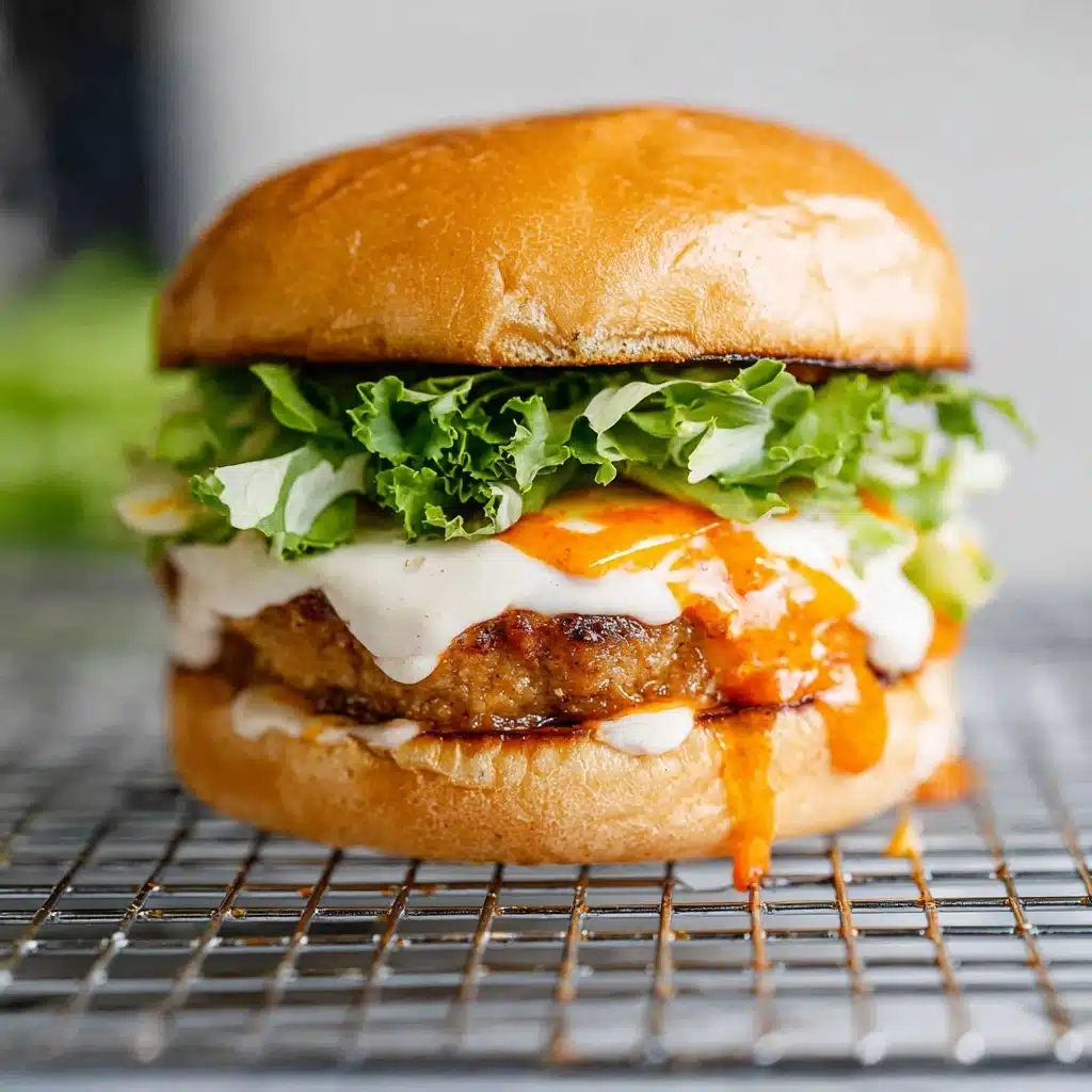 Buffalo Chicken Burgers Recipe - Recipe Image