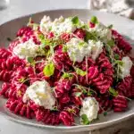 Creamy Burrata Beet Pasta Recipe